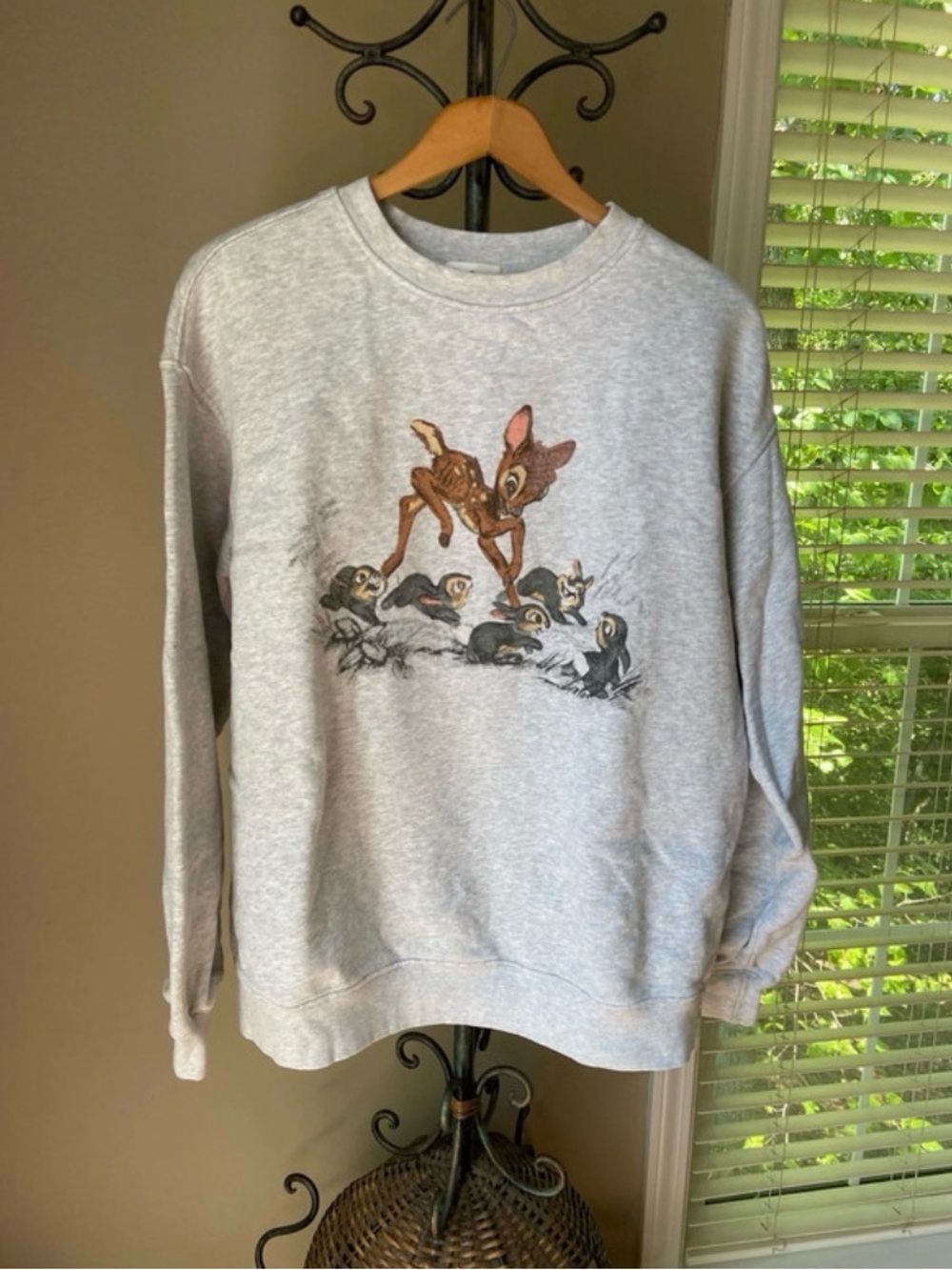 Disney Parks Thumper Bambi Bunnies Grey Jersey SZ L Disneyland Exclusive
